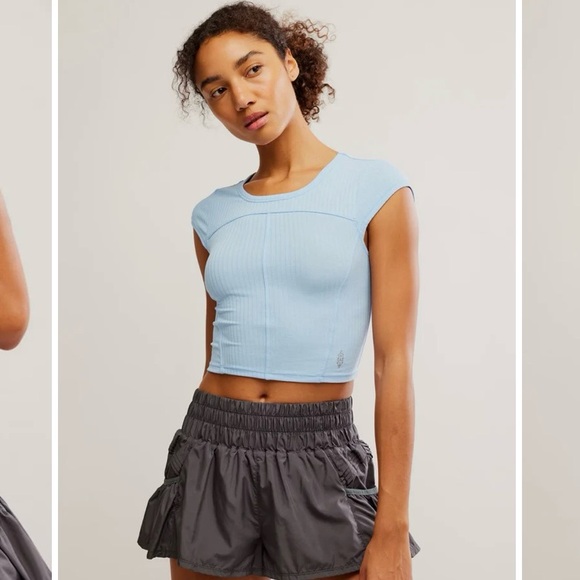 FREE PEOPLE MOVEMENT TEMPO RIBBED BABY TEE - Picture 3 of 11